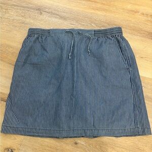J. Crew Navy and White Striped Mini Skirt